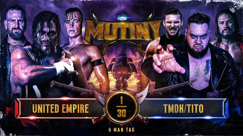 NJPW STRONG Mutiny TMDK United Empire Jonah Jeff Cobb